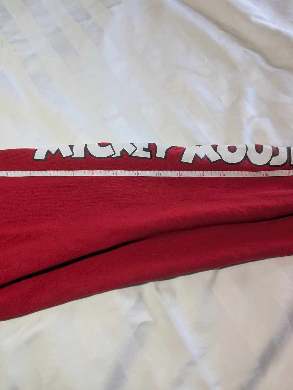Disney Mickey Mouse Red Graphic Print Pullover Hoodie Teens/Kids Size Large